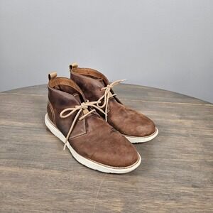 Cole Haan Men's 10M Chukka Boots Grand Atlantic 360 Water Resistant Nubuck Brown